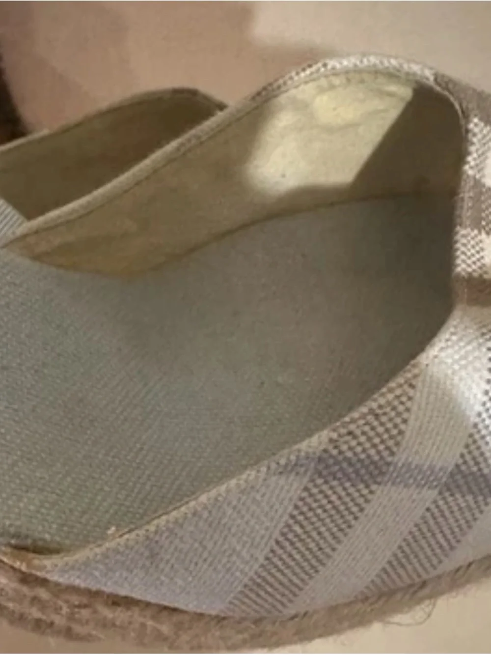 Burberry Blue Nova Check Espadrille Sandals Size 41
